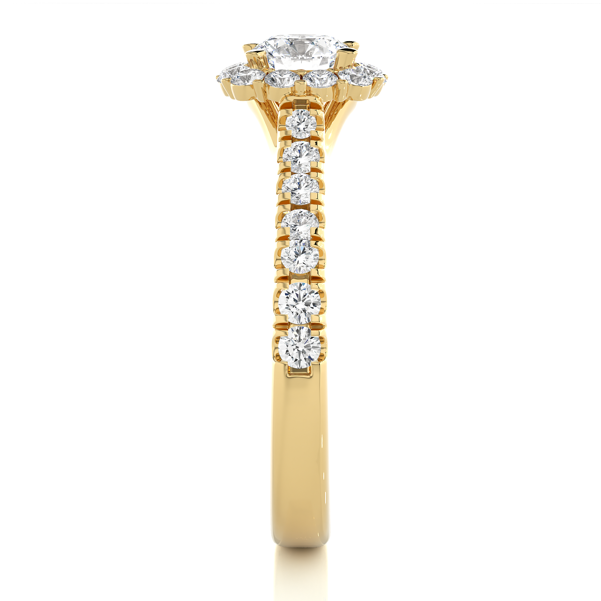 1.11 Carat G Color VS1 Clarity Diamond Studded Natural Diamond Ring.